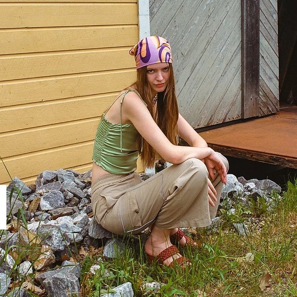 Urban Outfitters Jayden High Waisted Straight Leg Cargo Pants New Womens Small - Picture 12 of 12